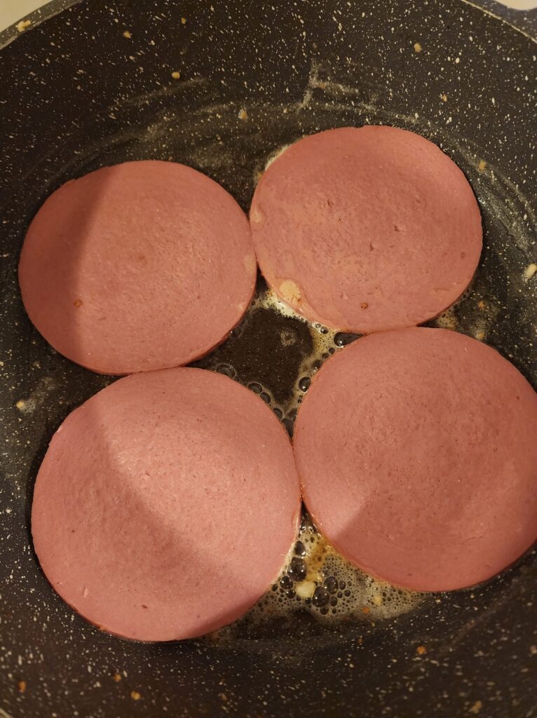 Frying bologna in butter